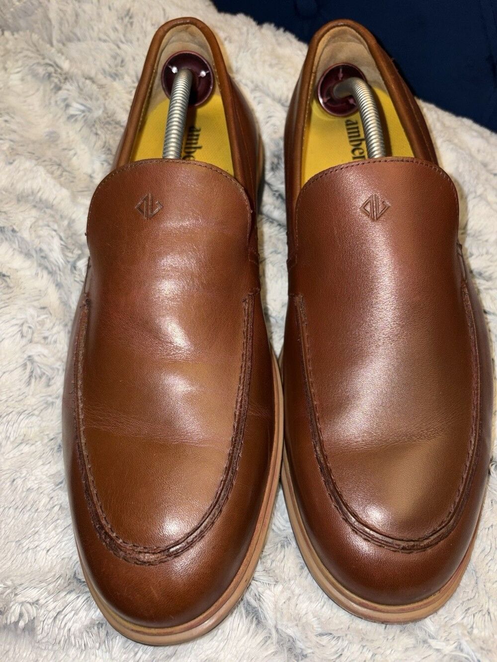 Men's Brown Leather Slip-On Loafers